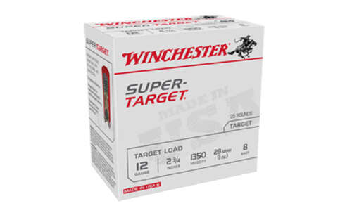 Ammunition Winchester Ammunition Super Target 12Gauge WIN SPR-TRGT 12GA 2-3/4" #8 25/250 • Model: Super Target